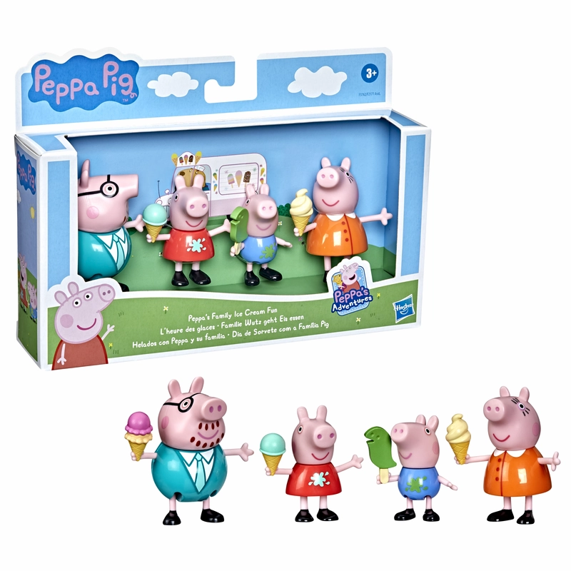 Peppa Pig Family Figure 4 Pack Peppa's Family Ice Cream Fun