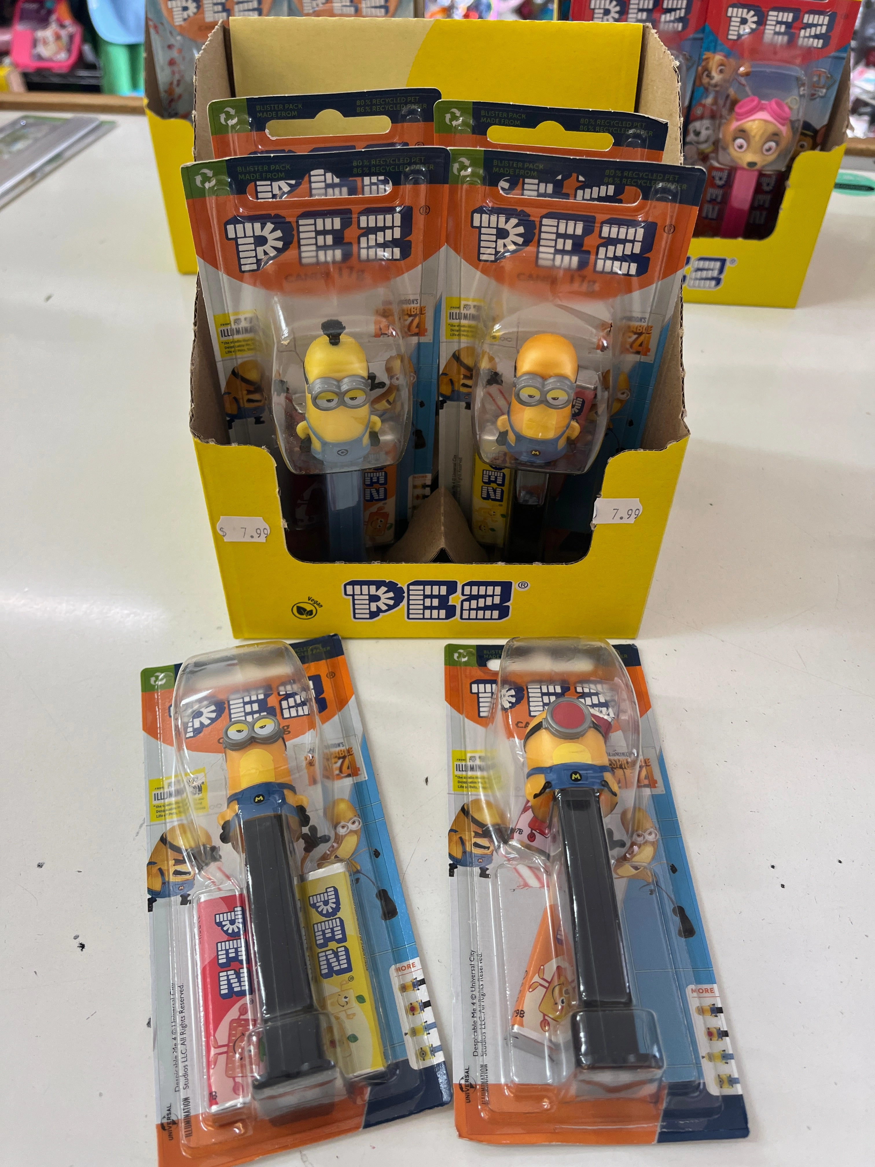Pez Candy Minions or Frozen or paw patrol