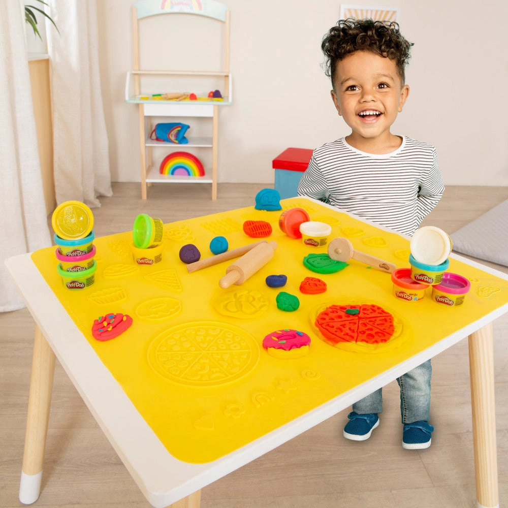Play-Doh Creative Seating Group - Wooden Crafting Table & Chair Set