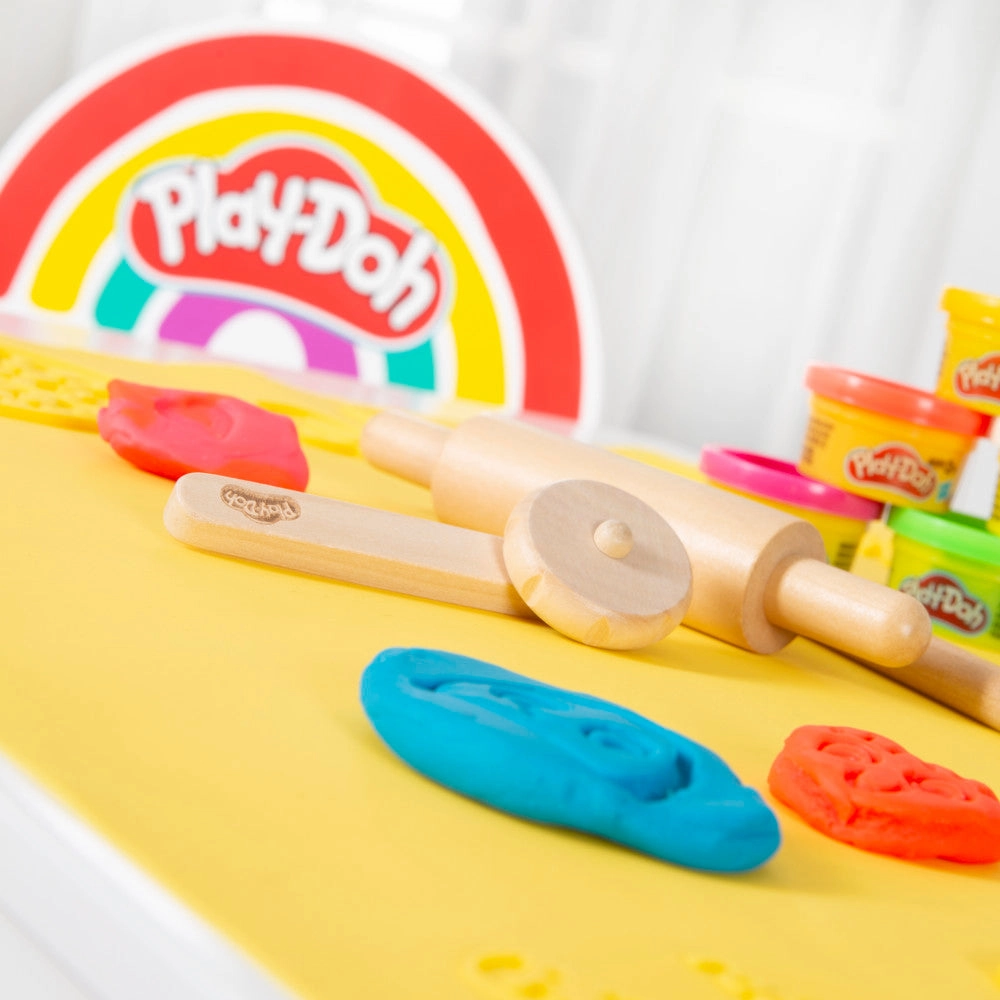 Play-Doh Creative Seating Group - Wooden Crafting Table & Chair Set