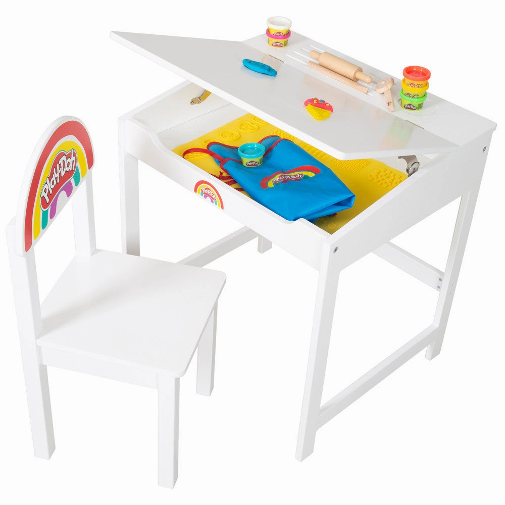 Play-Doh School Desk & Chair - Wooden Creative Station Playset