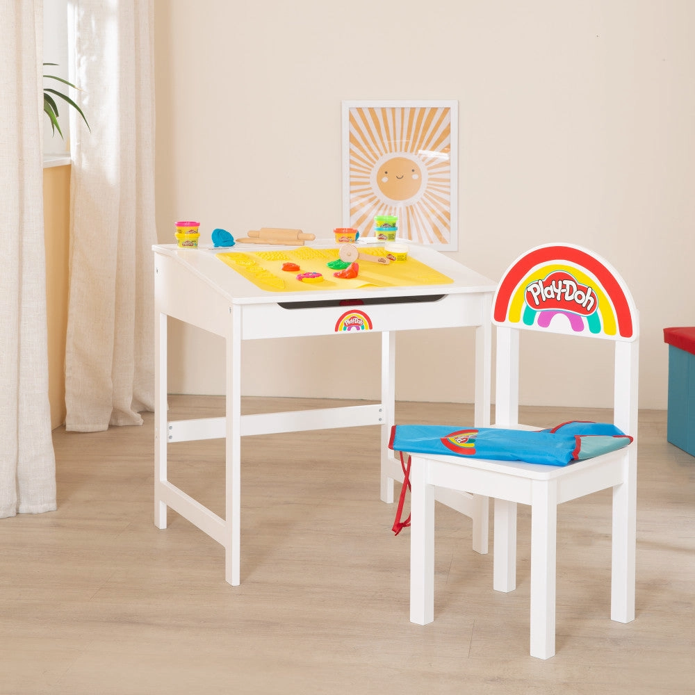 Play-Doh School Desk & Chair - Wooden Creative Station Playset