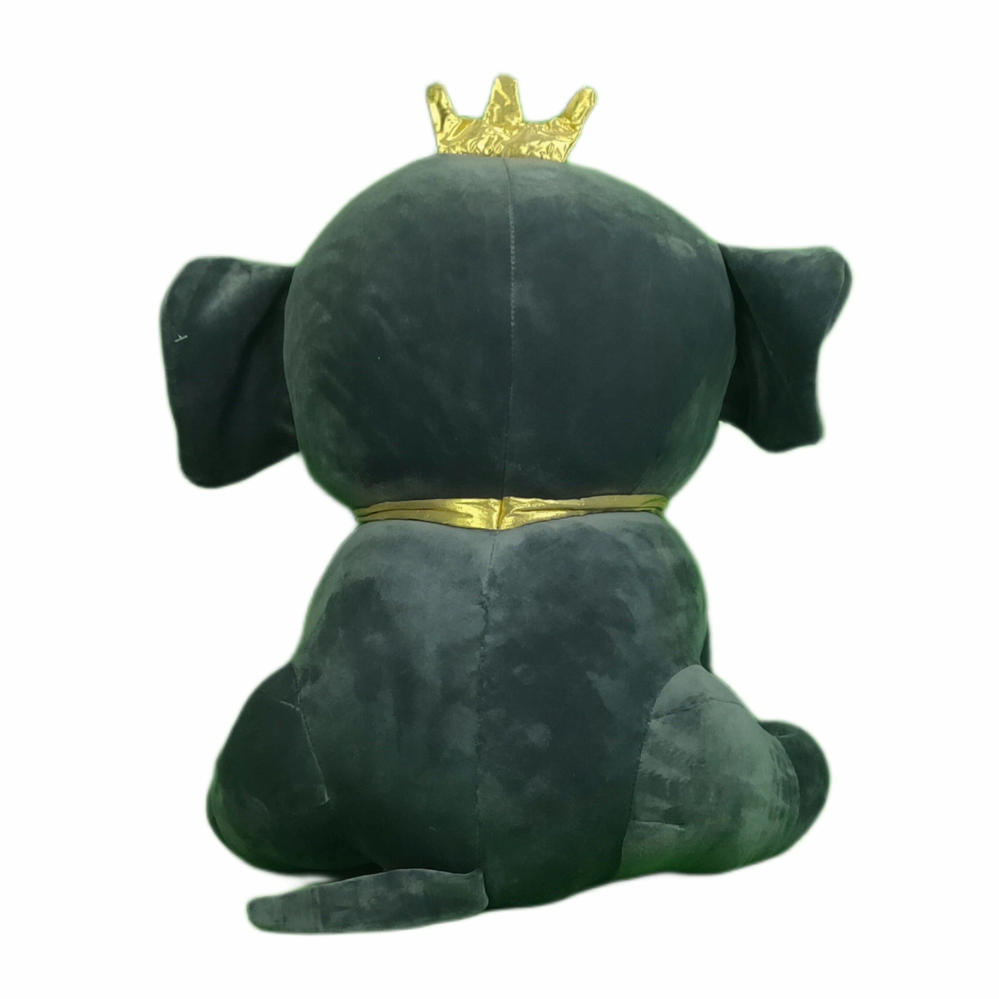 Play Hour Elephant Plush Soft Toy with Crown for Ages 3 Years and Up - 45cm