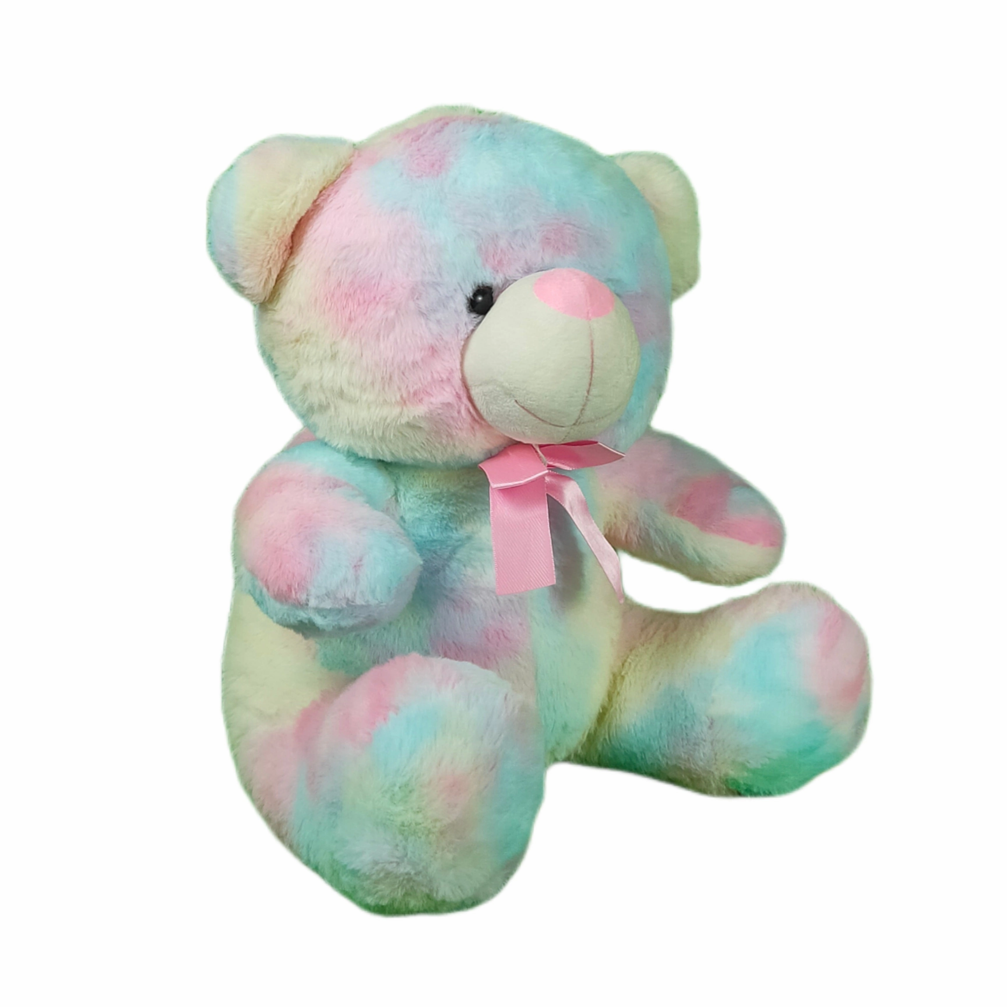 Play Hour Rainbow Bear Plush Soft Toy for Ages 3 Years and Up, 40cm