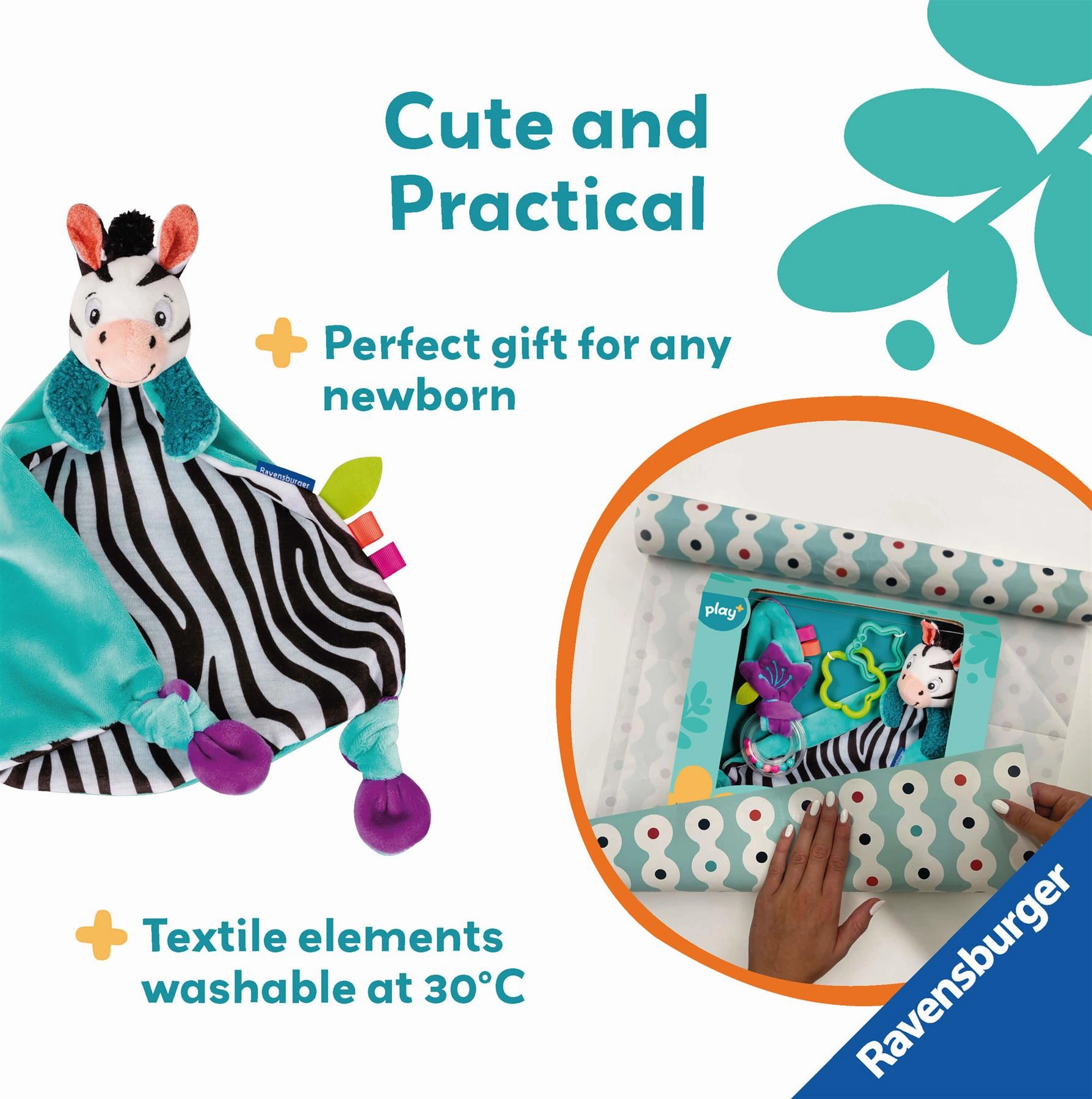 Play  My First Snuggle Friend: Zebra Blanket and Rattle Set for Babies