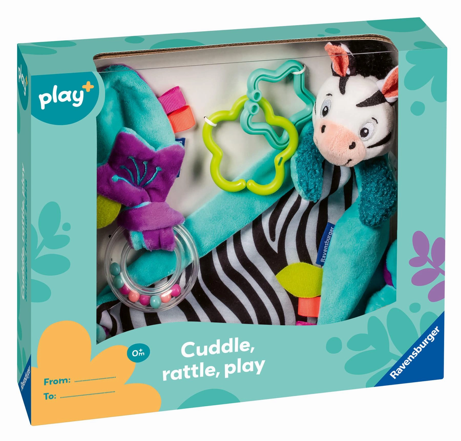 Play  My First Snuggle Friend: Zebra Blanket and Rattle Set for Babies