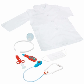 Playful Minds 6pc Doctor Dress Up Set - White & Red