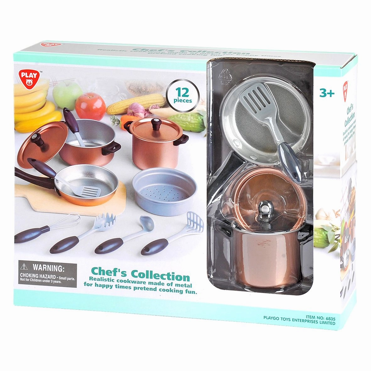 Playgo Toys Ent. Ltd. Chefs Collection Metal Cookware