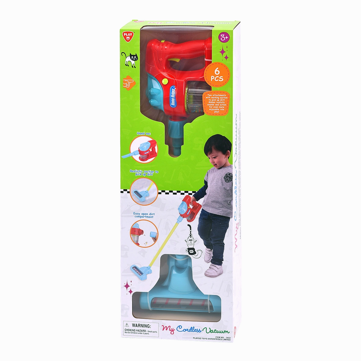 Playgo Toys Ent. Ltd. Cordless Vacuum 6 Pack