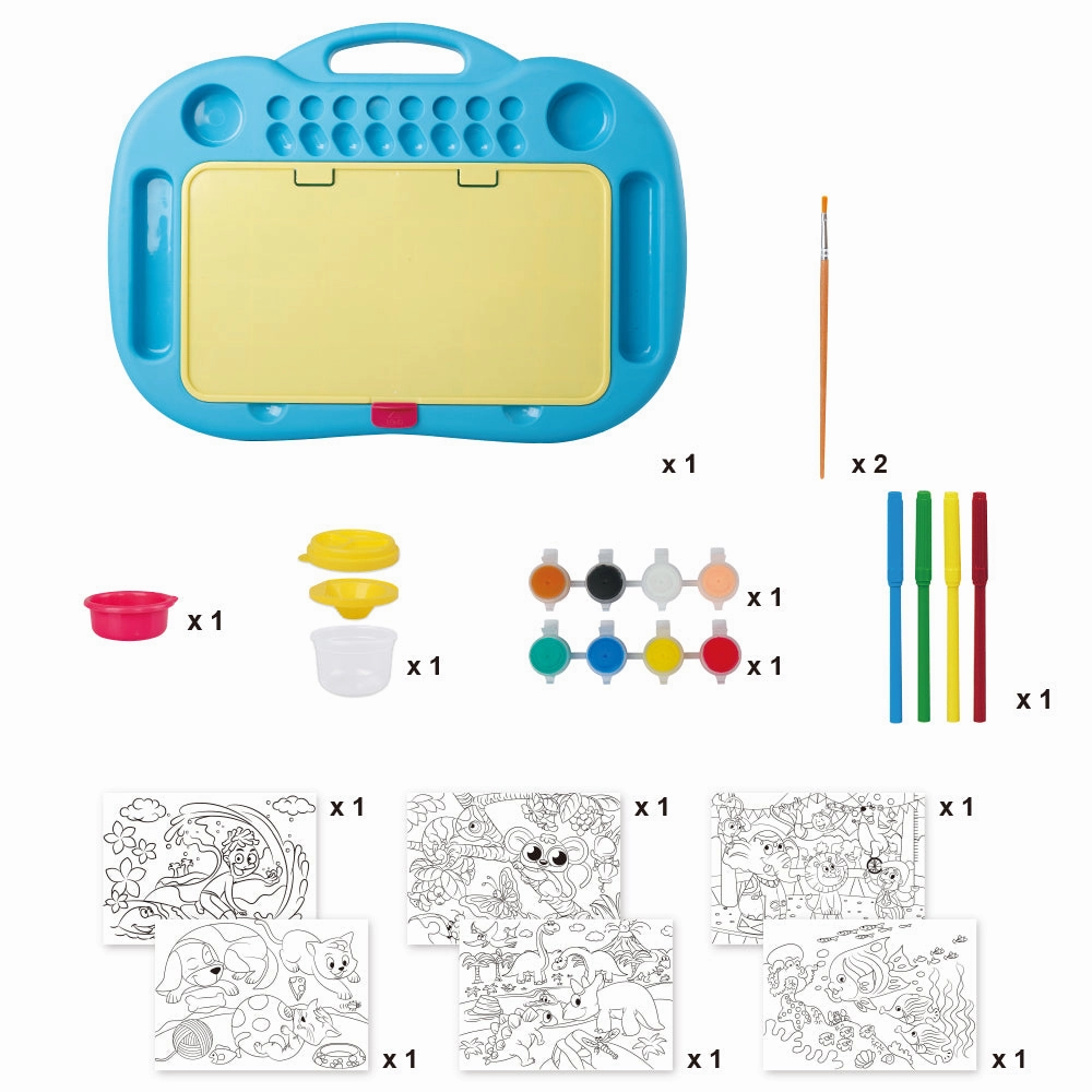 Playgo Toys Ent. Ltd. Draw & Carry Desk 19 Pieces