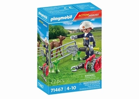 Playmobil Action Heroes 71467 Firefighter's Animal Rescue for Ages 4 