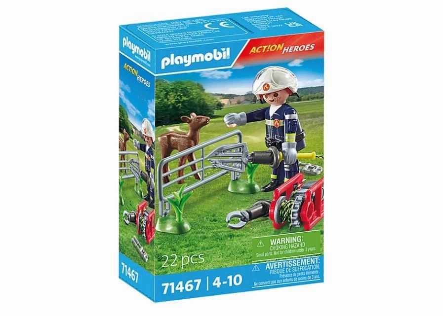 Playmobil Action Heroes 71467 Firefighter's Animal Rescue for Ages 4 
