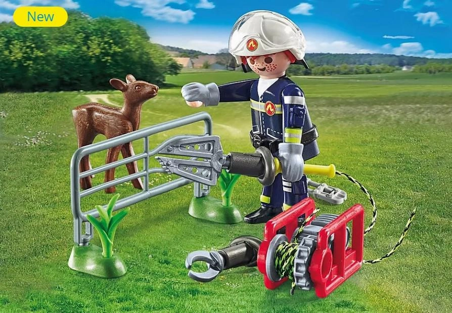 Playmobil Action Heroes 71467 Firefighter's Animal Rescue for Ages 4 