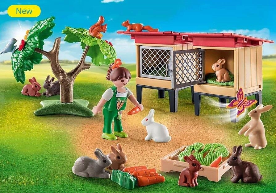 Playmobil Country 71252 Rabbit Hutch Playset for Children Age 4 and Up