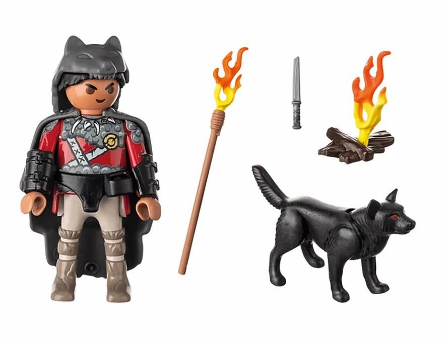 Playmobil Special Plus 71482 Warrior with Wolf Playset for Ages 4 & Up