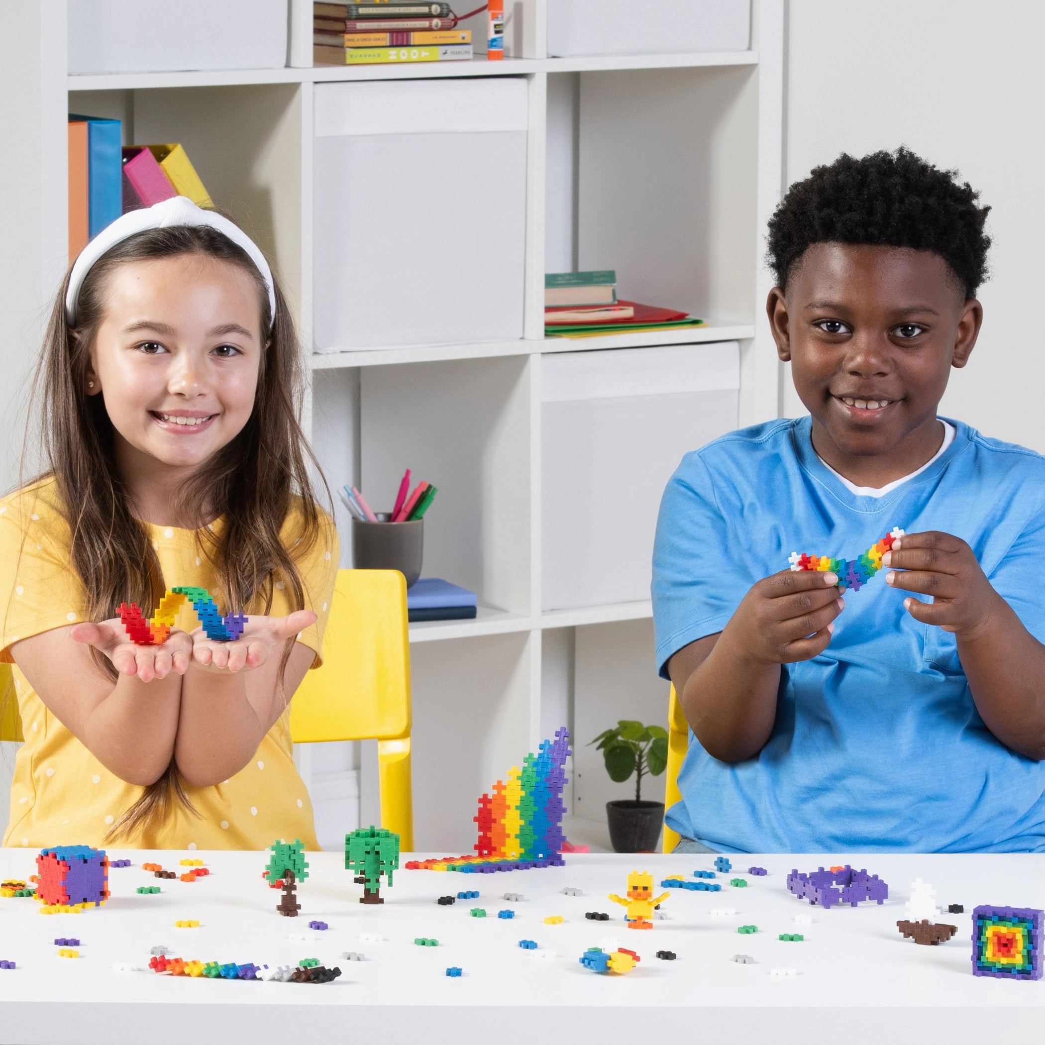 Plus-Plus School Set - 3600 Pieces with 12 Baseplates, Assorted Colors