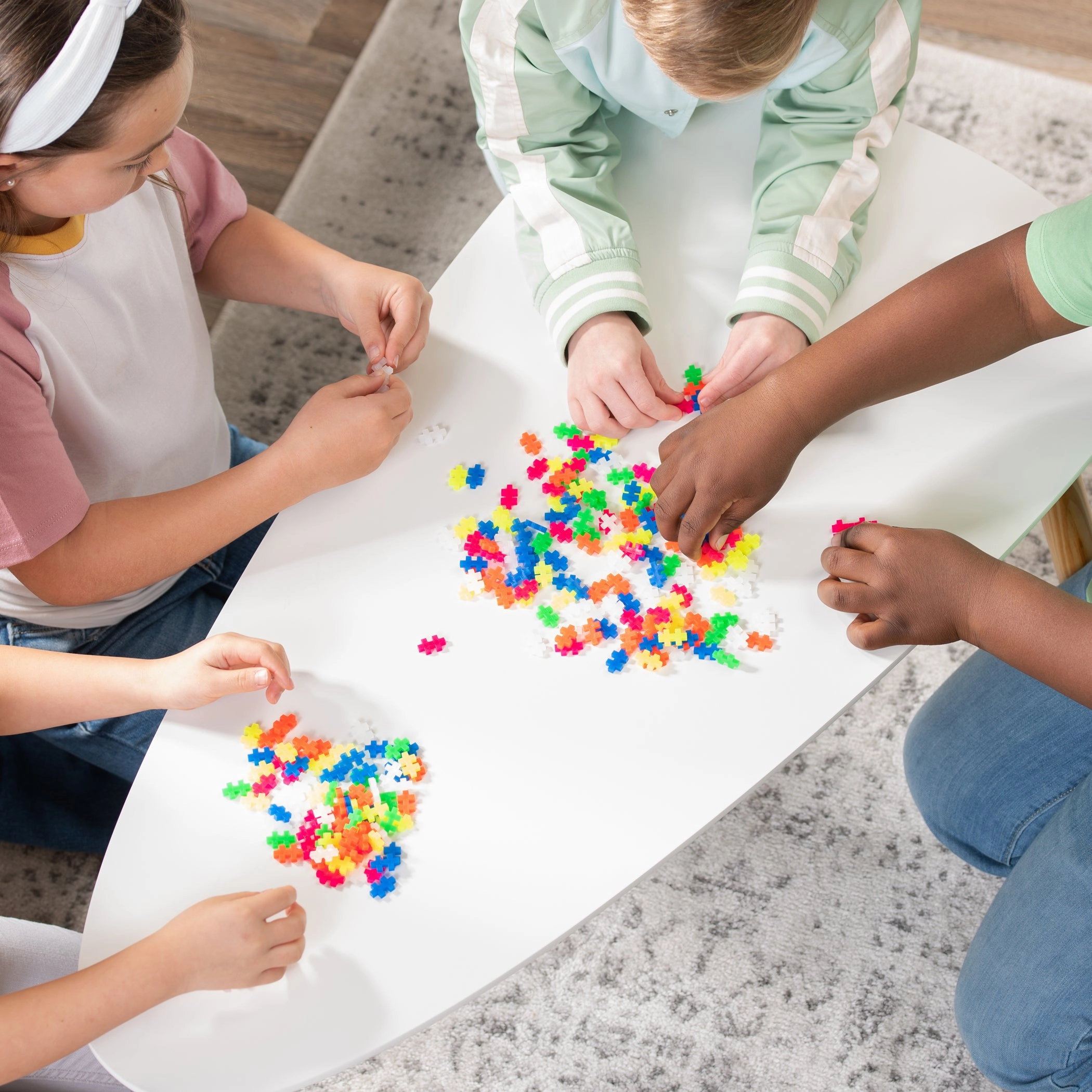 Plus-Plus School Set - 3600 Pieces with 12 Baseplates, Assorted Colors