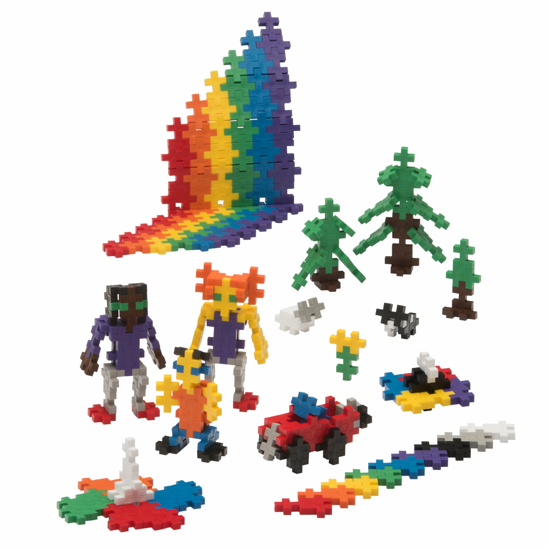 Plus-Plus School Set - 3600 Pieces with 12 Baseplates, Assorted Colors