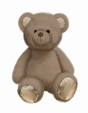 Plush Russ Crackle Bears 14 Inch Light Grey