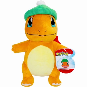Pokemon Seasonal Holiday 20cm Plush Charmander Wearing Green Beanie