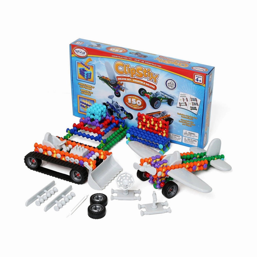Popular Playthings Clipstix Deluxe Construction Set - 150 Pieces
