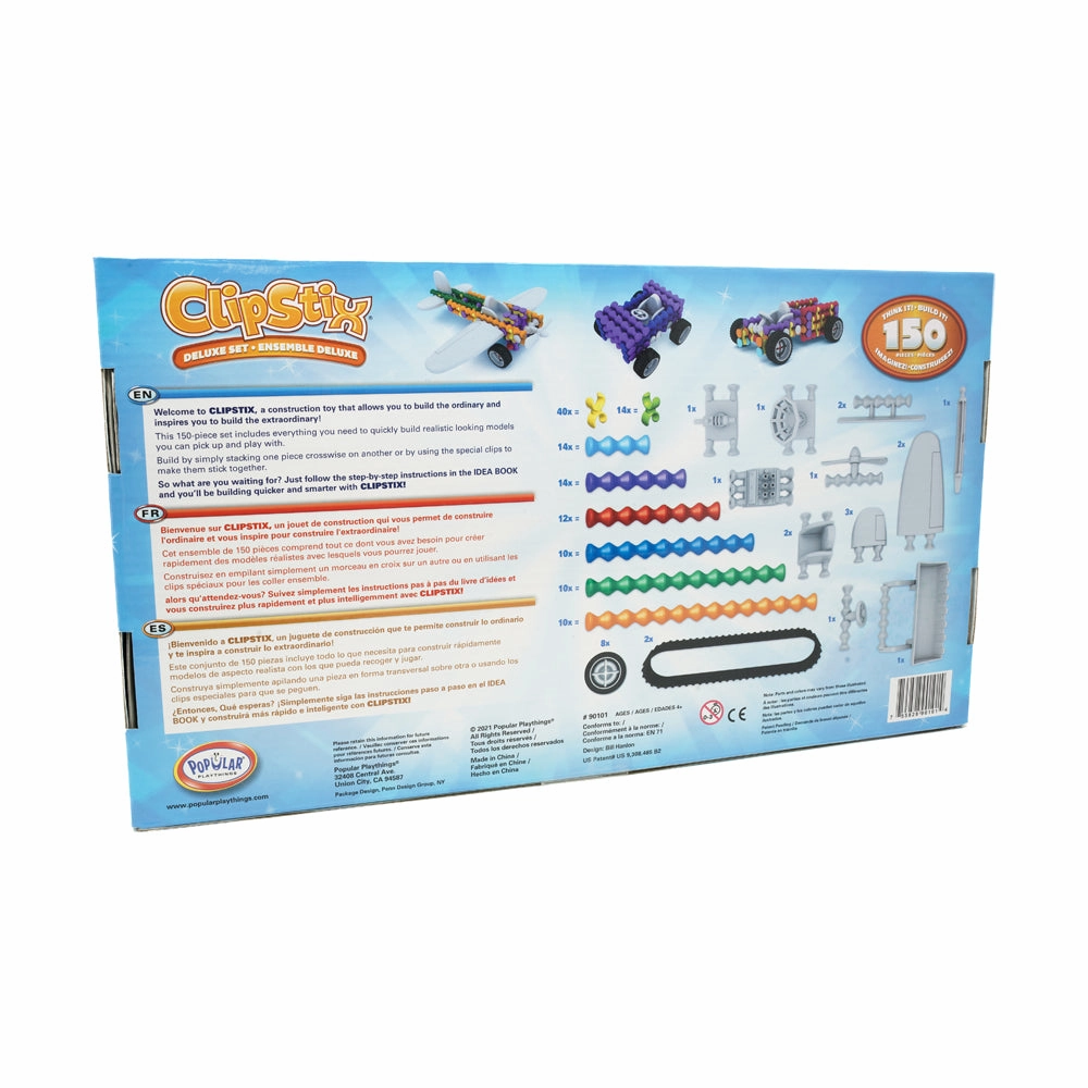 Popular Playthings Clipstix Deluxe Construction Set - 150 Pieces