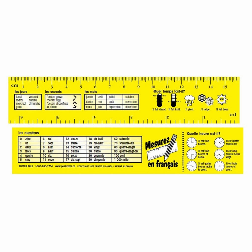 Poster Pals French Vocabulary Learning Bookmarks - 64-Pack Educational Tool