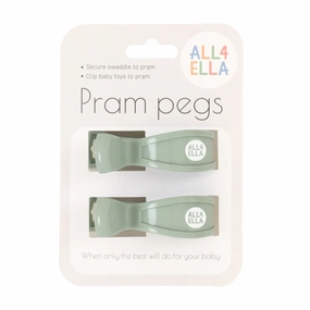Pram Pegs 2 Pack - Sage