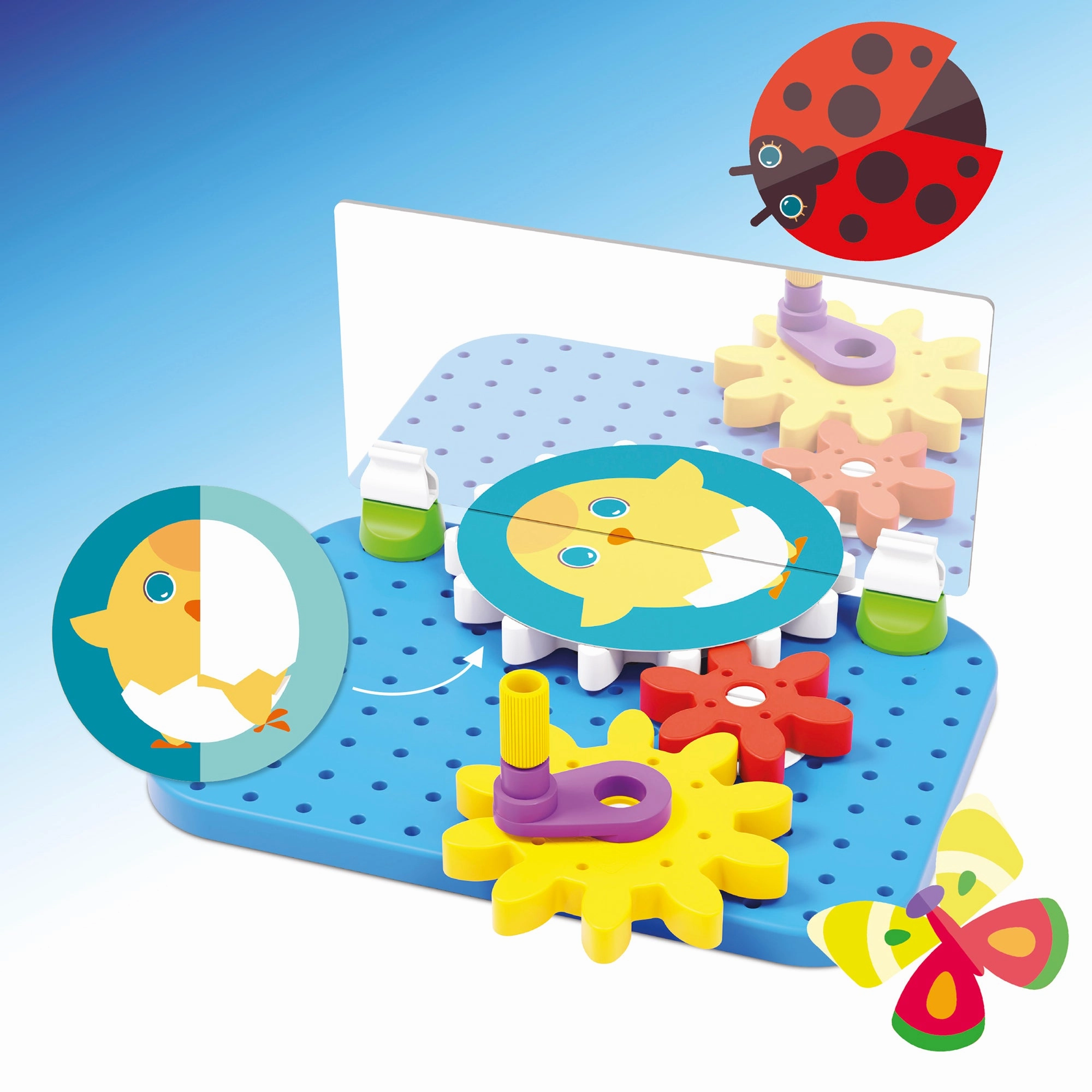Quercetti Mirrorello - Interactive Gear Assembly Toy - STEM Learning for Kids 4 