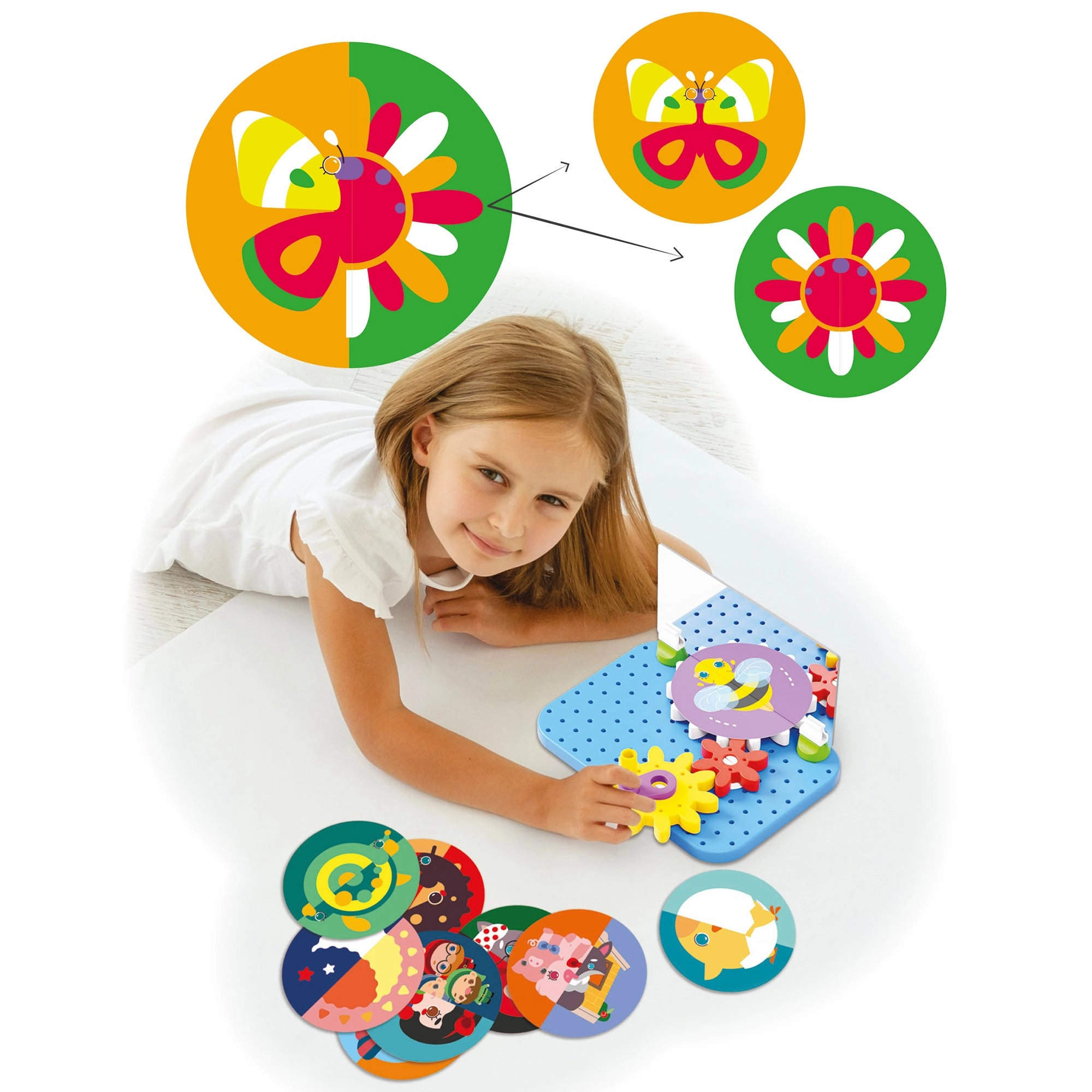 Quercetti Mirrorello - Interactive Gear Assembly Toy - STEM Learning for Kids 4 