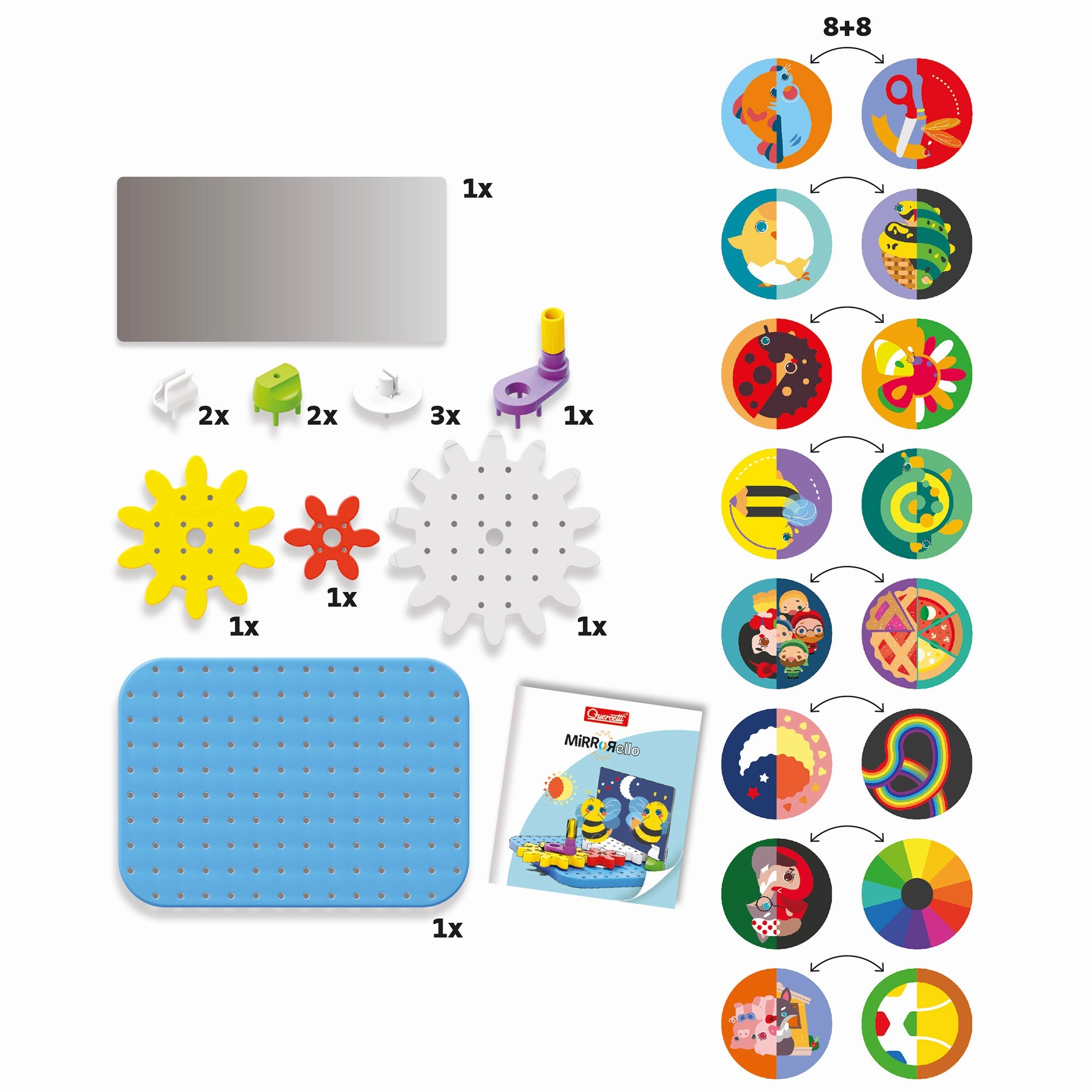 Quercetti Mirrorello - Interactive Gear Assembly Toy - STEM Learning for Kids 4 