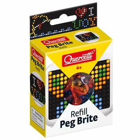 Quercetti Peg Brite Refill Pack: 180pc Light-Up Mosaic Pegs