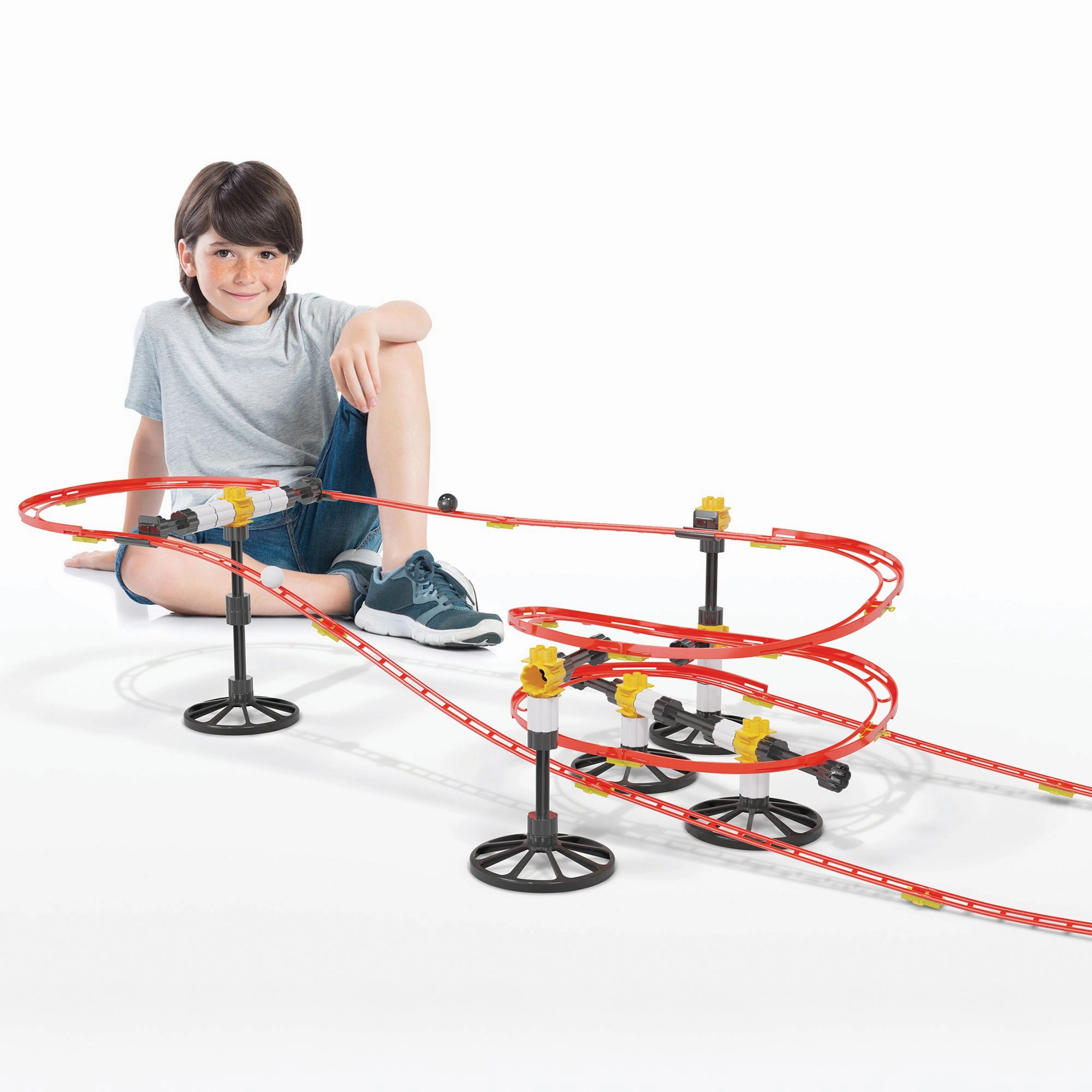 Quercetti Skyrail 150pc Mini Rollercoaster Marble Run, STEM Building Toy