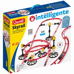 Quercetti Skyrail 150pc Mini Rollercoaster Marble Run, STEM Building Toy
