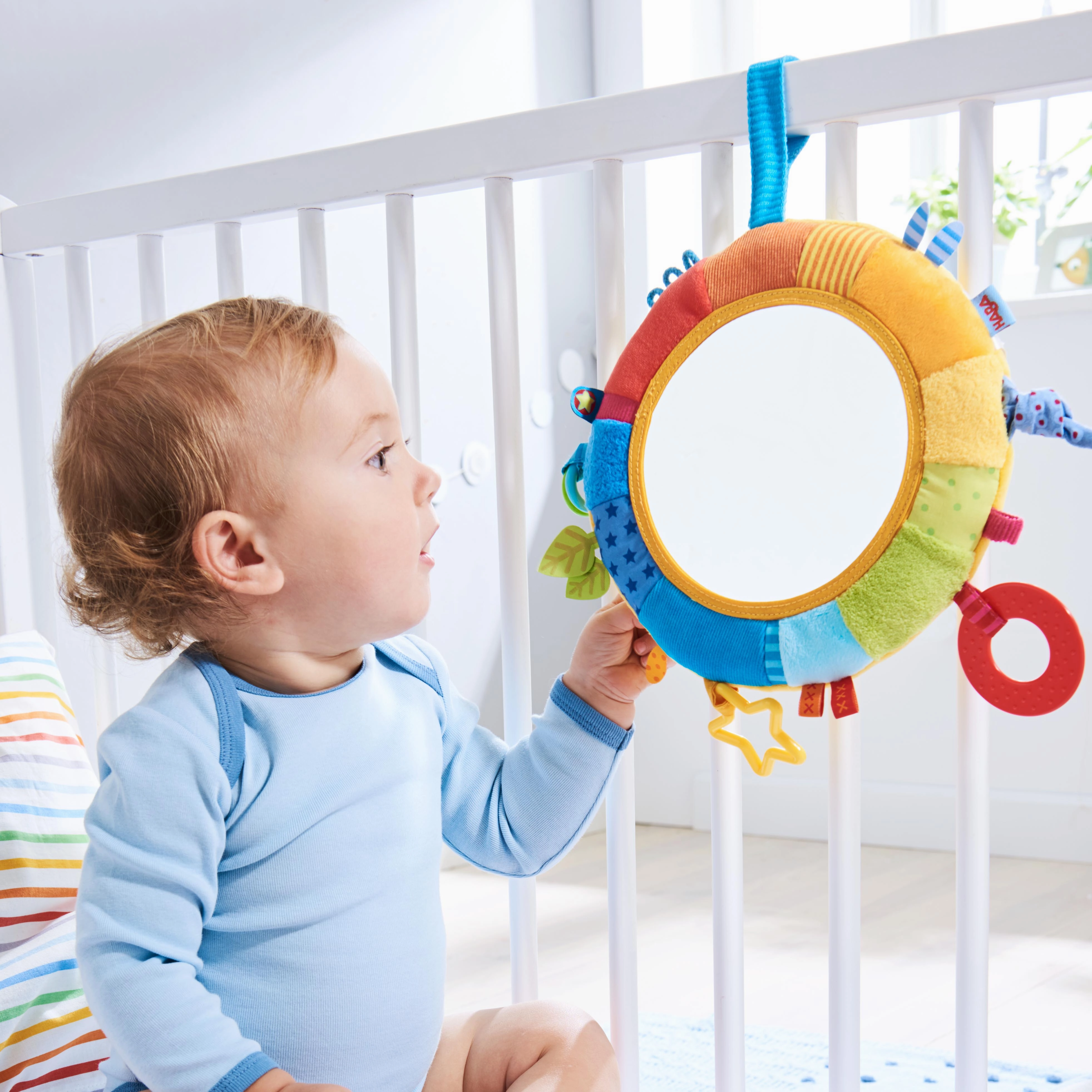 Rainbow Discovery Mirror  Colorful Sensory Toy for Infants