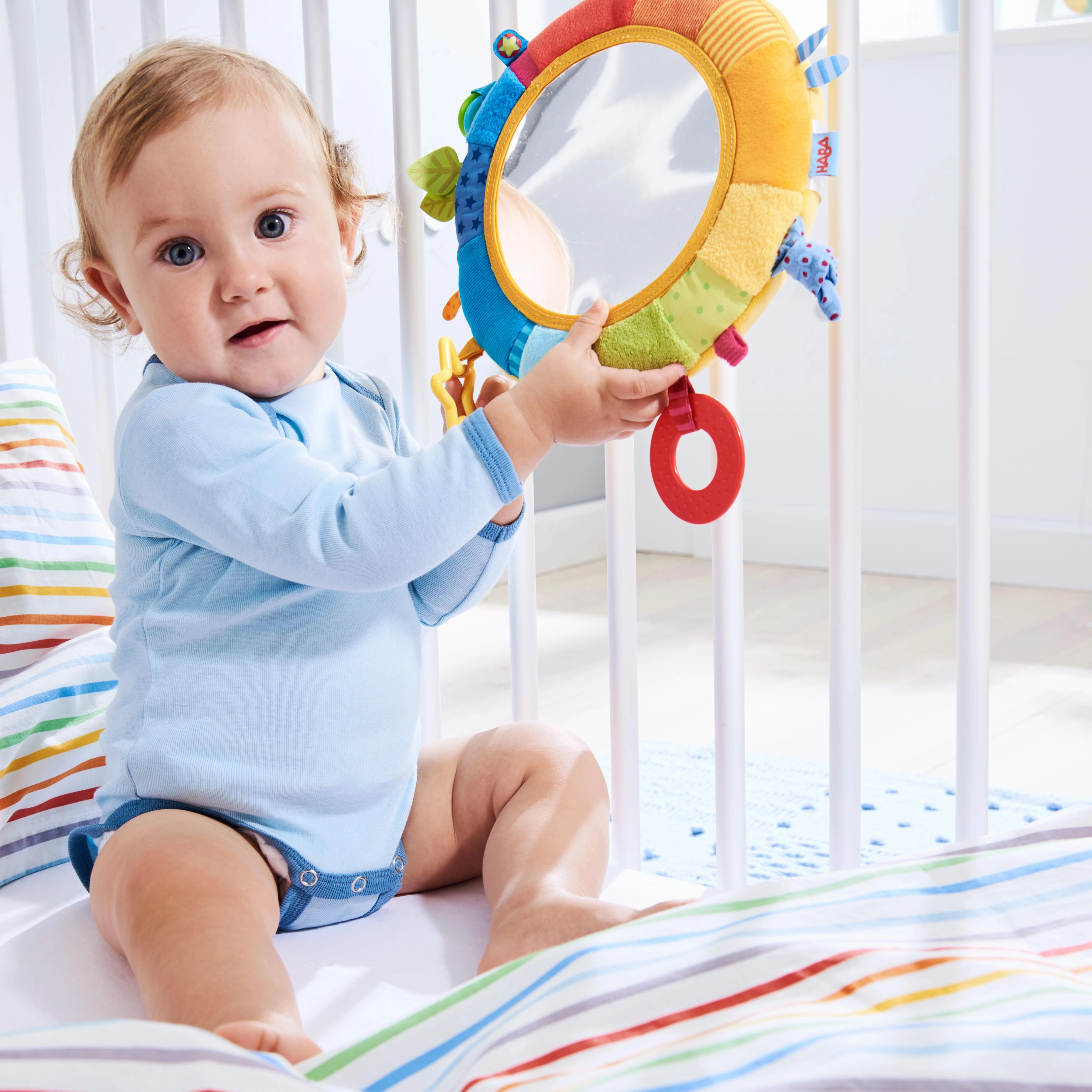 Rainbow Discovery Mirror  Colorful Sensory Toy for Infants
