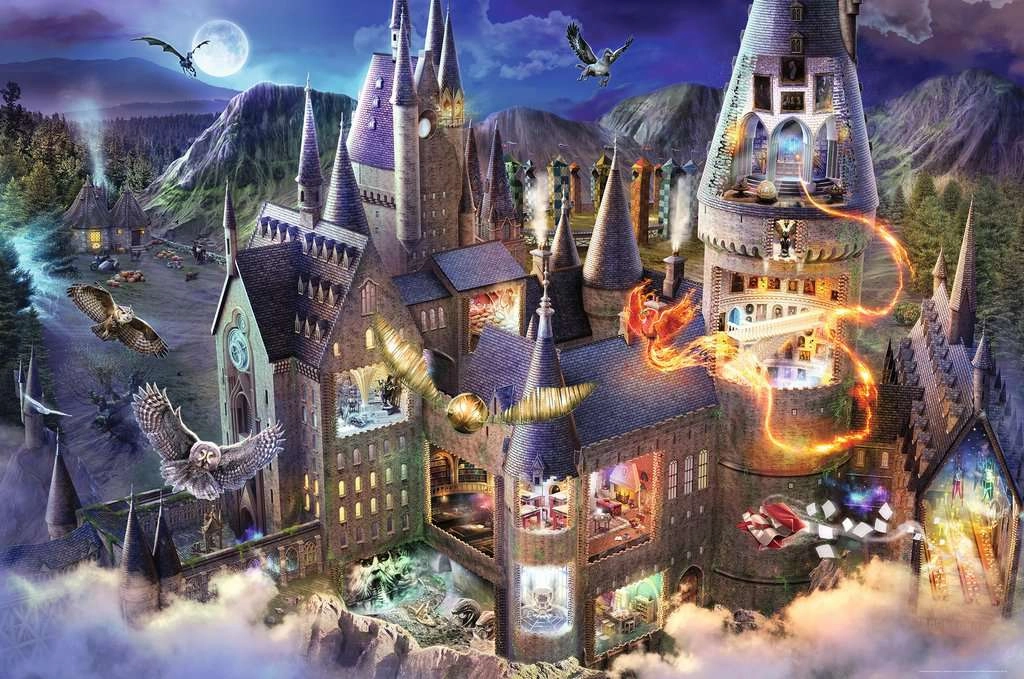 Ravensbuger Hogwarts Castle At Night 3000 Piece Jigsaw for Ages 12 