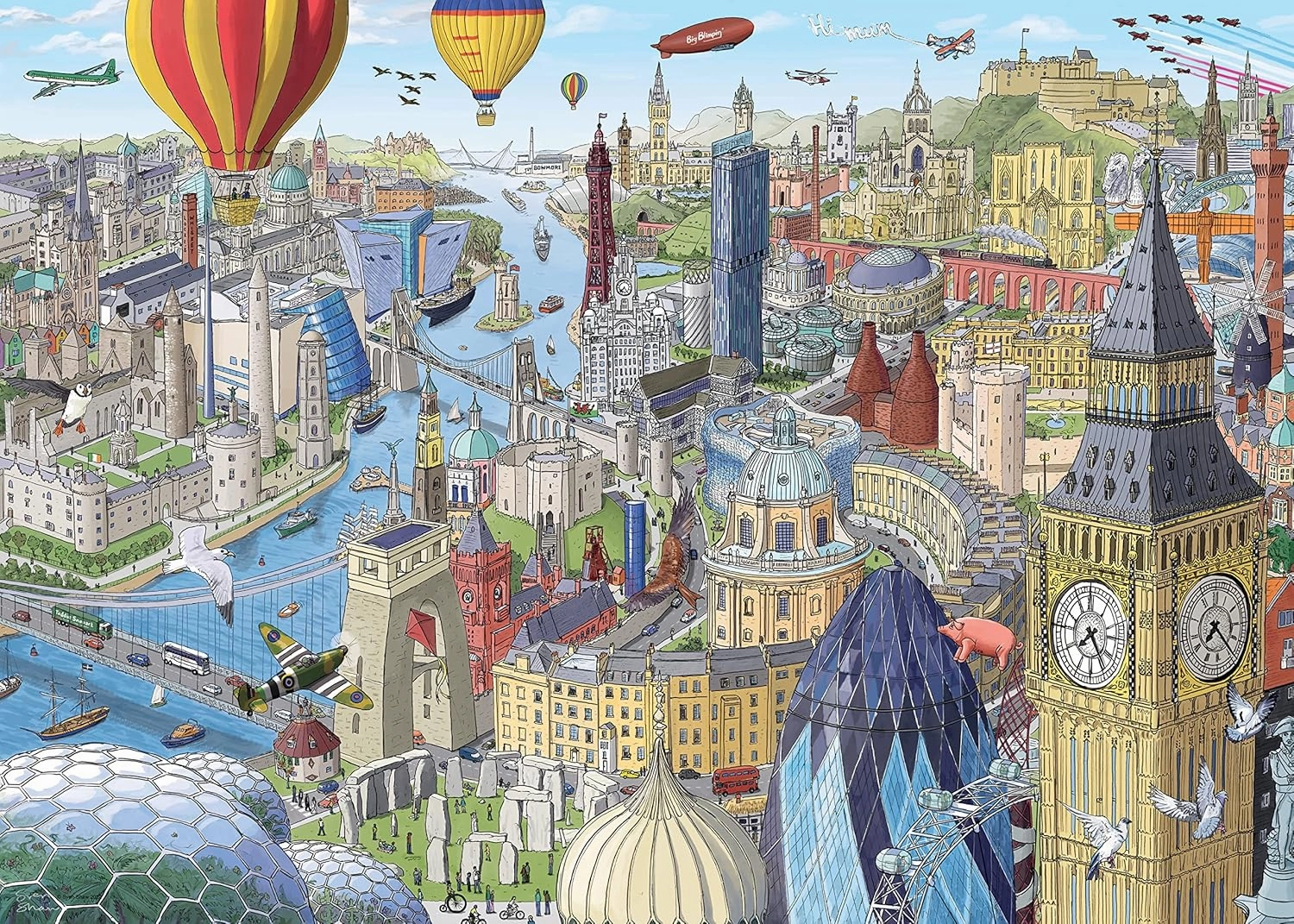 Ravensburger Around the UK & Ireland 1000 Piece Jigsaw for Ages 14 & Up