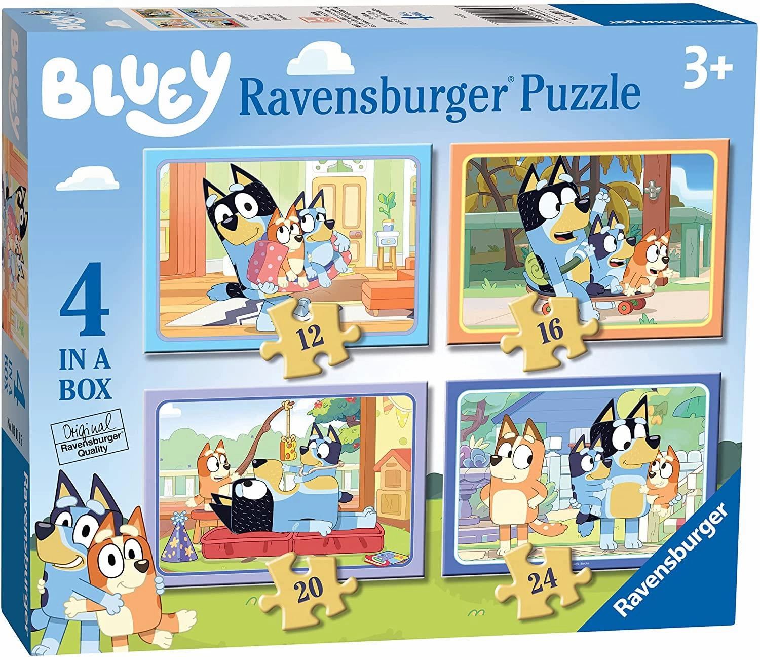 Ravensburger Bluey 4 in A Box Jigsaw Puzzles for Ages 3 and Up