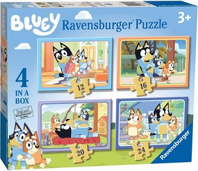 Ravensburger Bluey 4 in A Box Jigsaw Puzzles for Ages 3 and Up