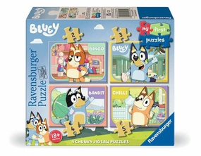 Ravensburger Bluey My First 4 in a Box Chunky Jigsaw Puzzles for 18M 