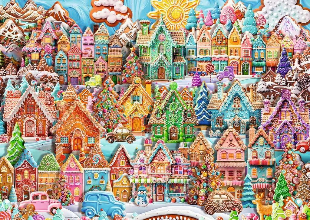 Ravensburger Christmas Cookie Village 1000 Piece Jigsaw for Ages 14 