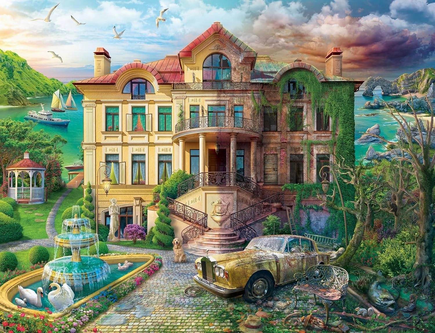Ravensburger Cove Manor Echoes 2000 Piece Jigsaw for Ages 14 and Up