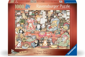 Ravensburger Crazy Cats Bingley's Bookclub 1000 PC Jigsaw for Ages 14 