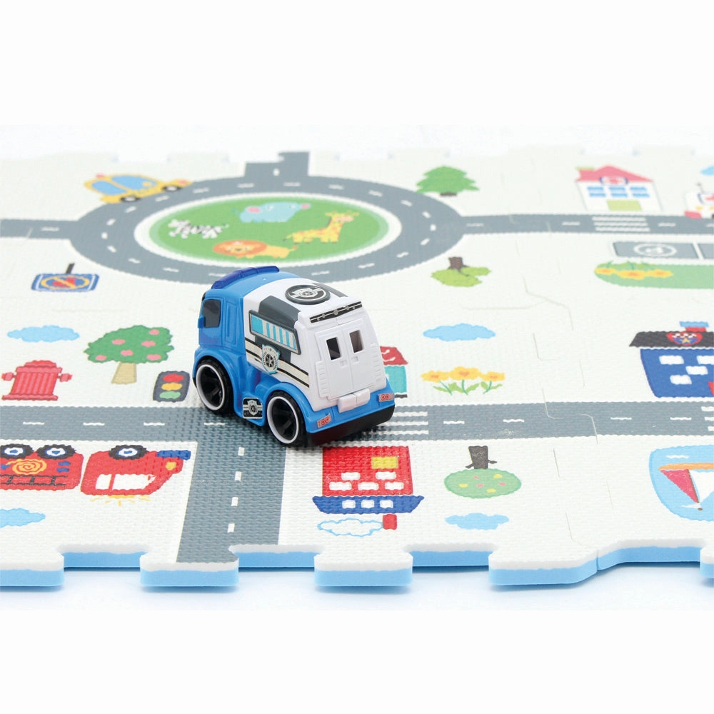 Road Track Puzzle Play Floor Mat With Toy Car