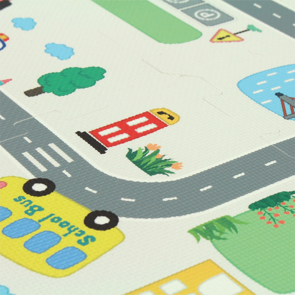 Road Track Puzzle Play Floor Mat With Toy Car