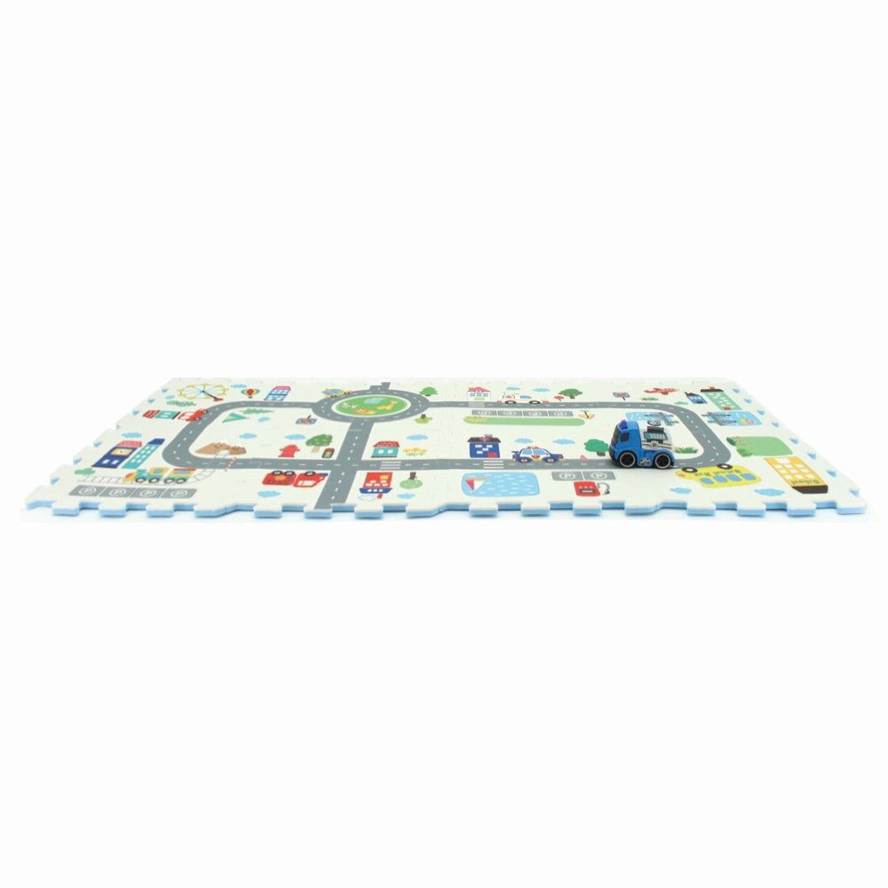Road Track Puzzle Play Floor Mat With Toy Car
