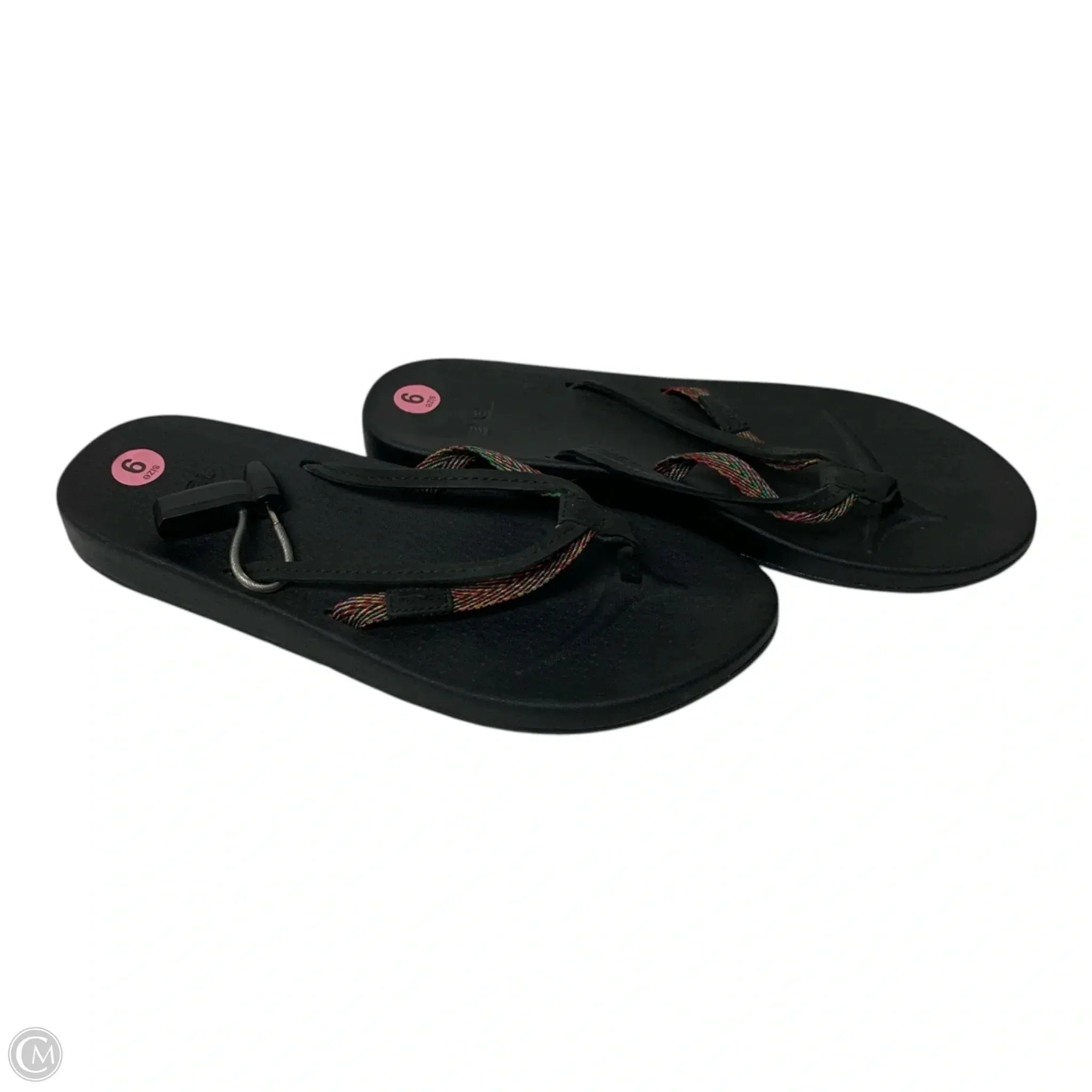 Sandals Flip Flops By Teva In Black, Size: 9