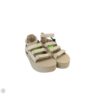 Sandals Heels Platform By Teva In Taupe, Size: 9