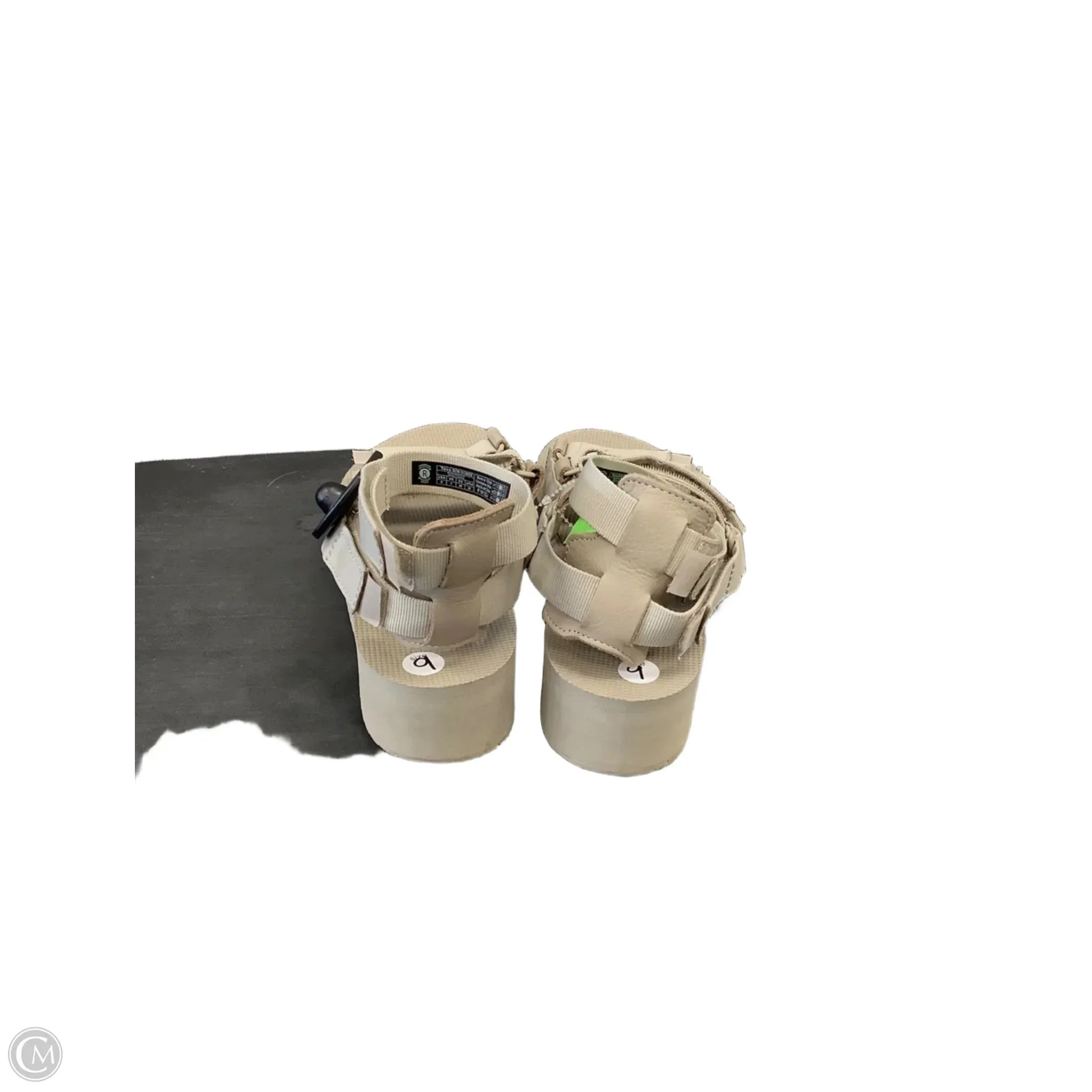 Sandals Heels Platform By Teva In Taupe, Size: 9